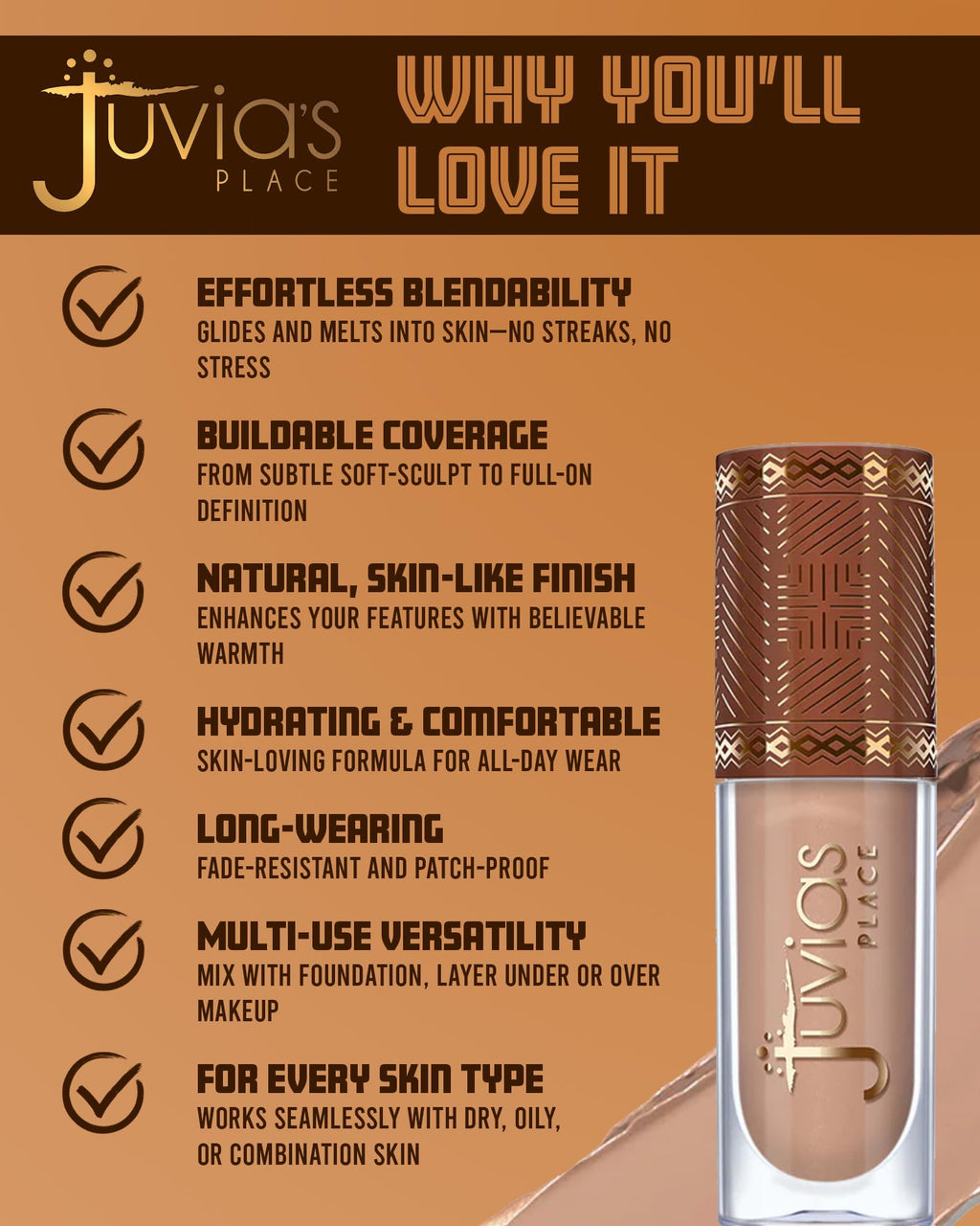 Juvia’s Place Bronzed Liquid Bronzer – Butterscotch | Buildable, Silk-Blend, Easy to Apply