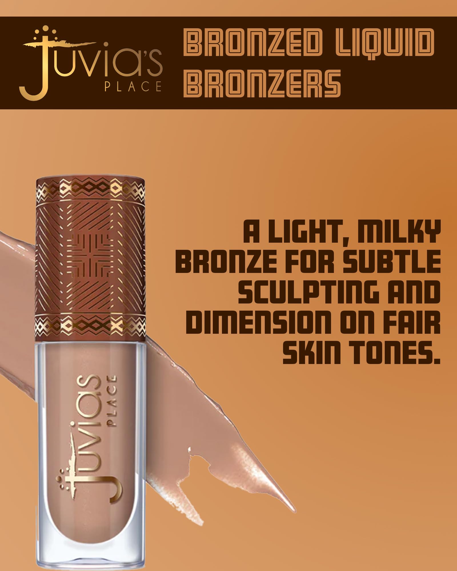 Juvia's Place Bronzed Liquid Bronzer Cinnamon - Buildable, Easy-Blend Face Bronzer