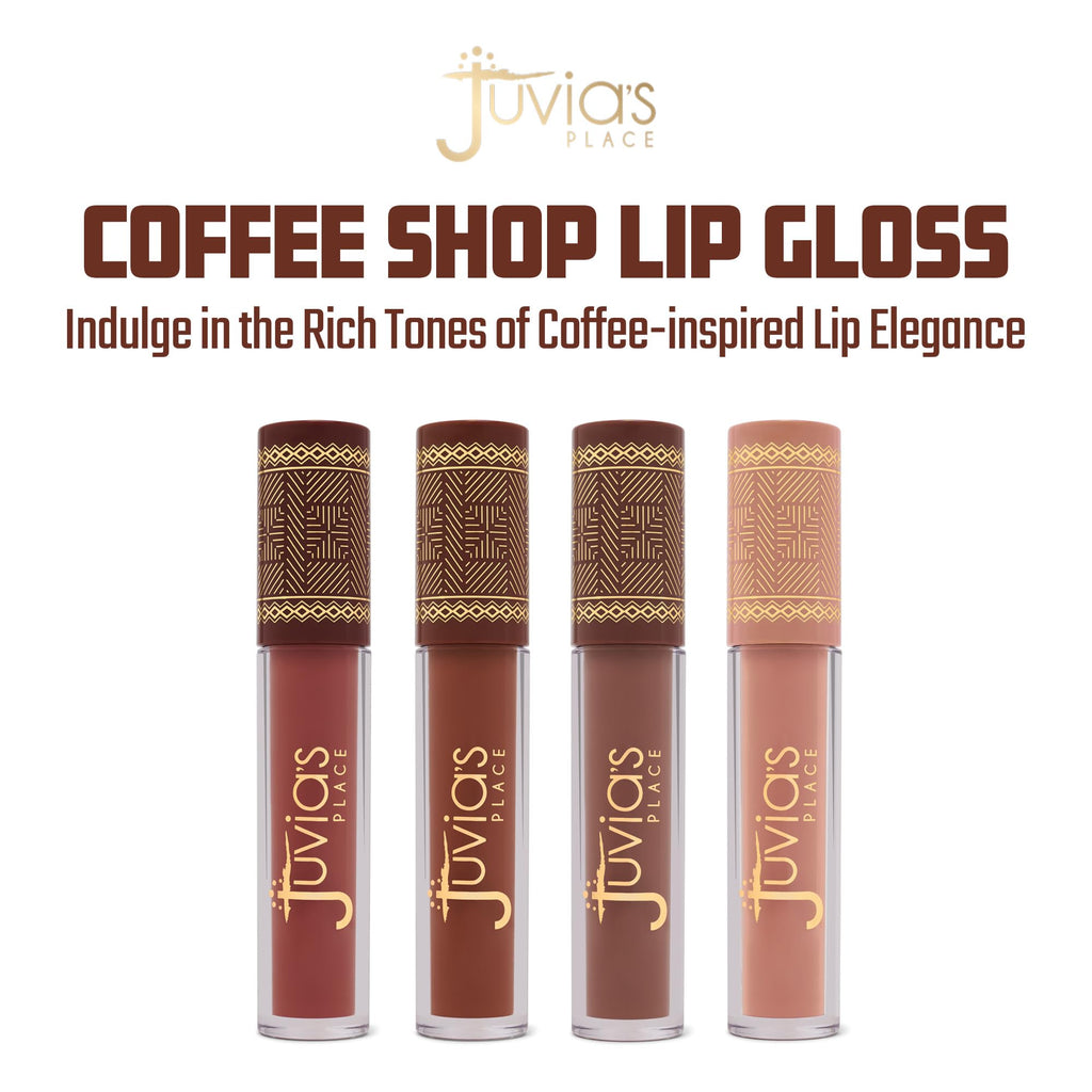 Juvia's Place Coffee Shop Lip Gloss – Butterscotch | Hydrating Butter Lip Gloss with Glass-Like Shine