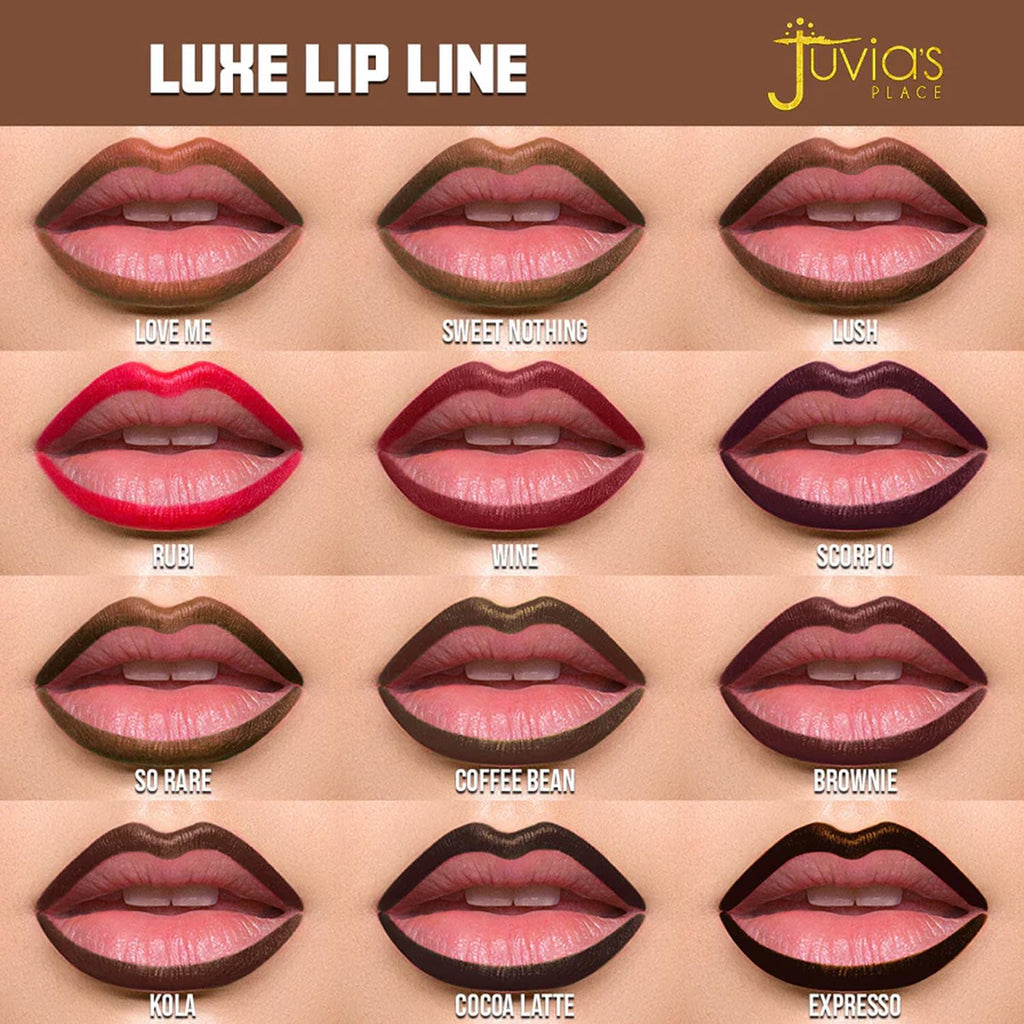Juvia's Place Coffee Shop Luxe Lip Liner Brownie | Long-Lasting Matte Lip Pencil