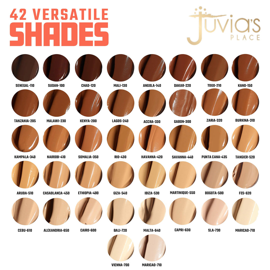 Juvia's Place I Am Magic Velvety Matte Foundation 435 – Punta Cana Tan w/Neutral & Golden Undertone | Full Coverage, Lightweight, Long-Wear