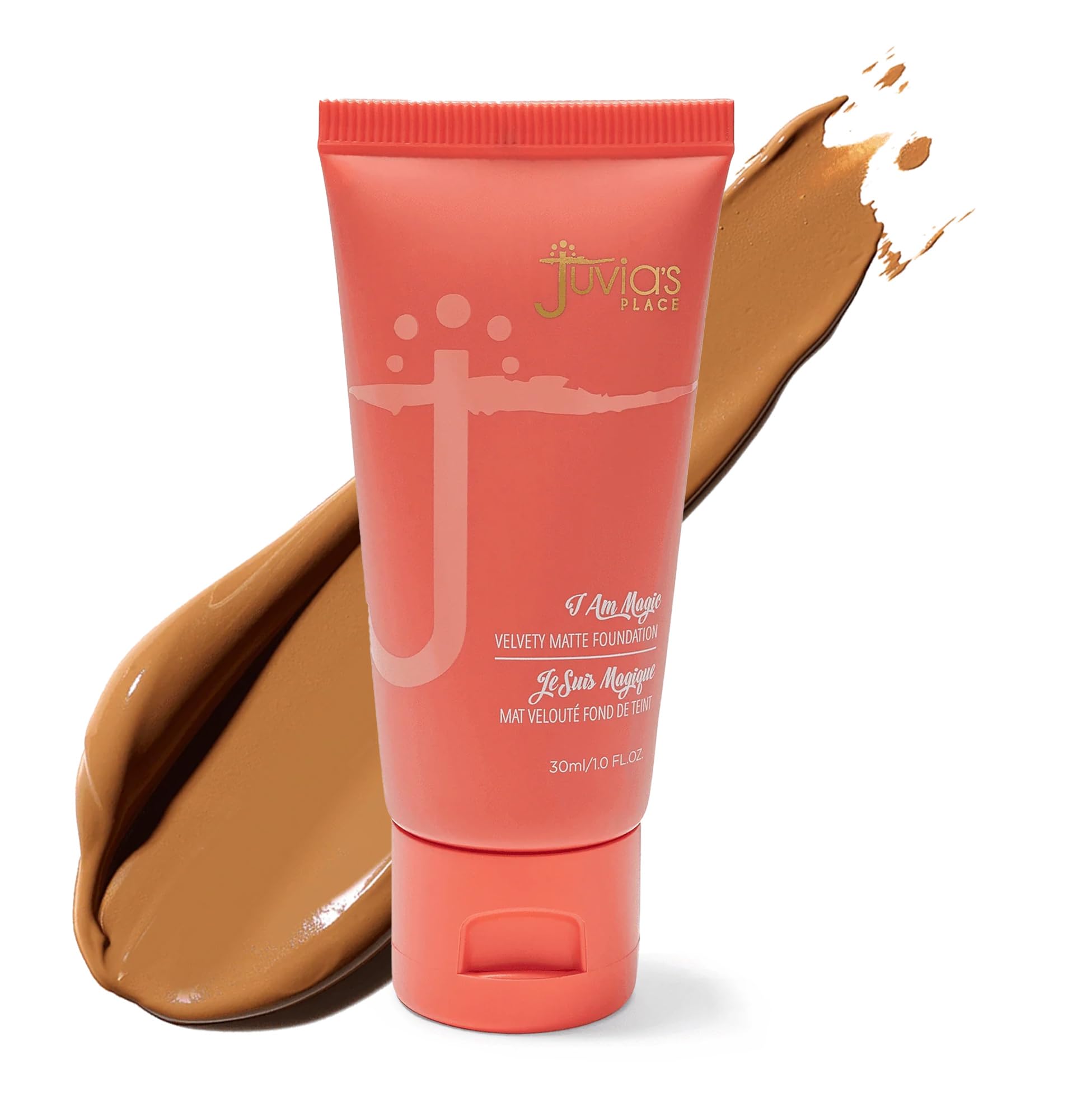 Juvia's Place I Am Magic Velvety Matte Foundation 435 – Punta Cana Tan w/Neutral & Golden Undertone | Full Coverage, Lightweight, Long-Wear