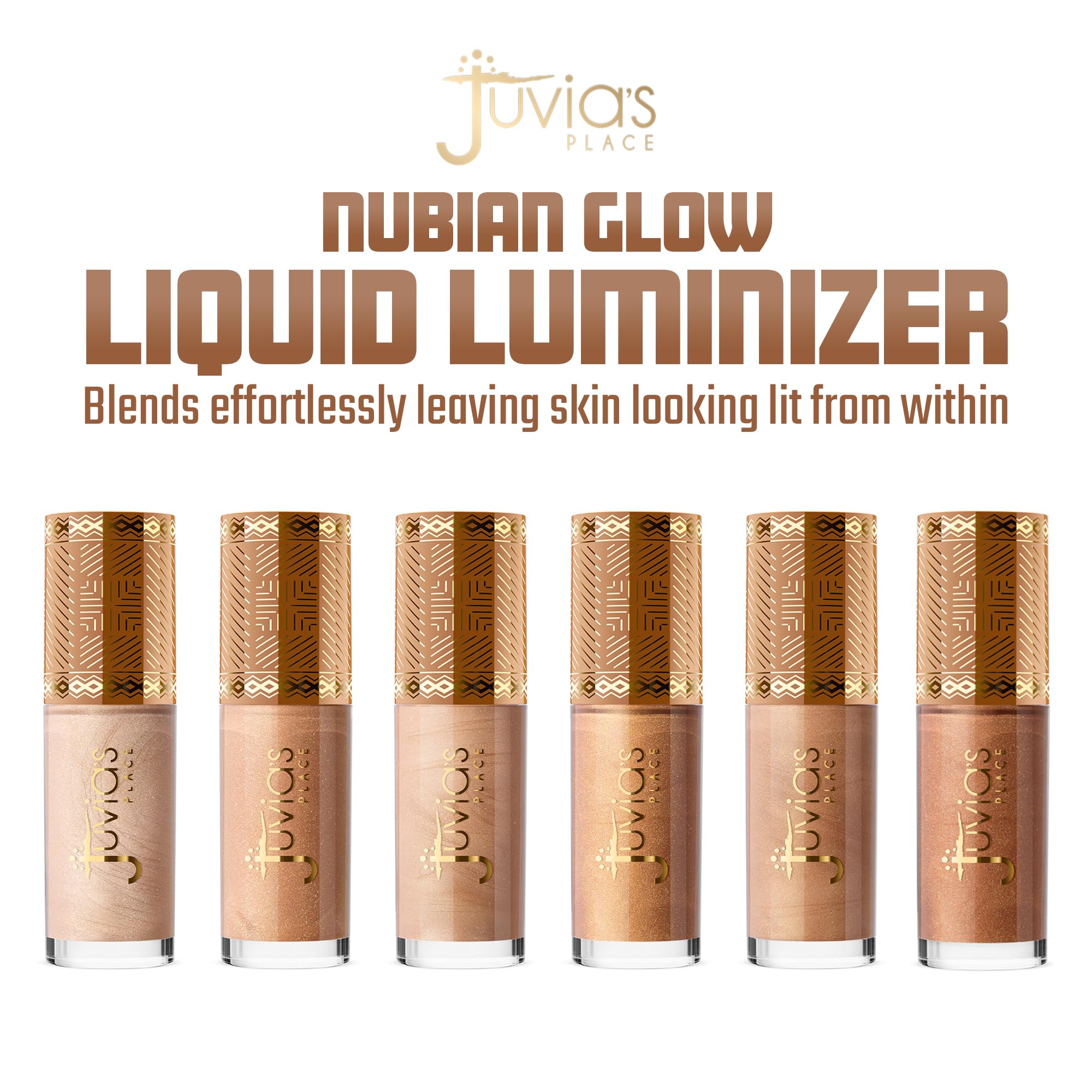 Juvia's Place Nubian Glow Liquid Luminizer – Bronze Glow | Buildable Face & Body Highlighter