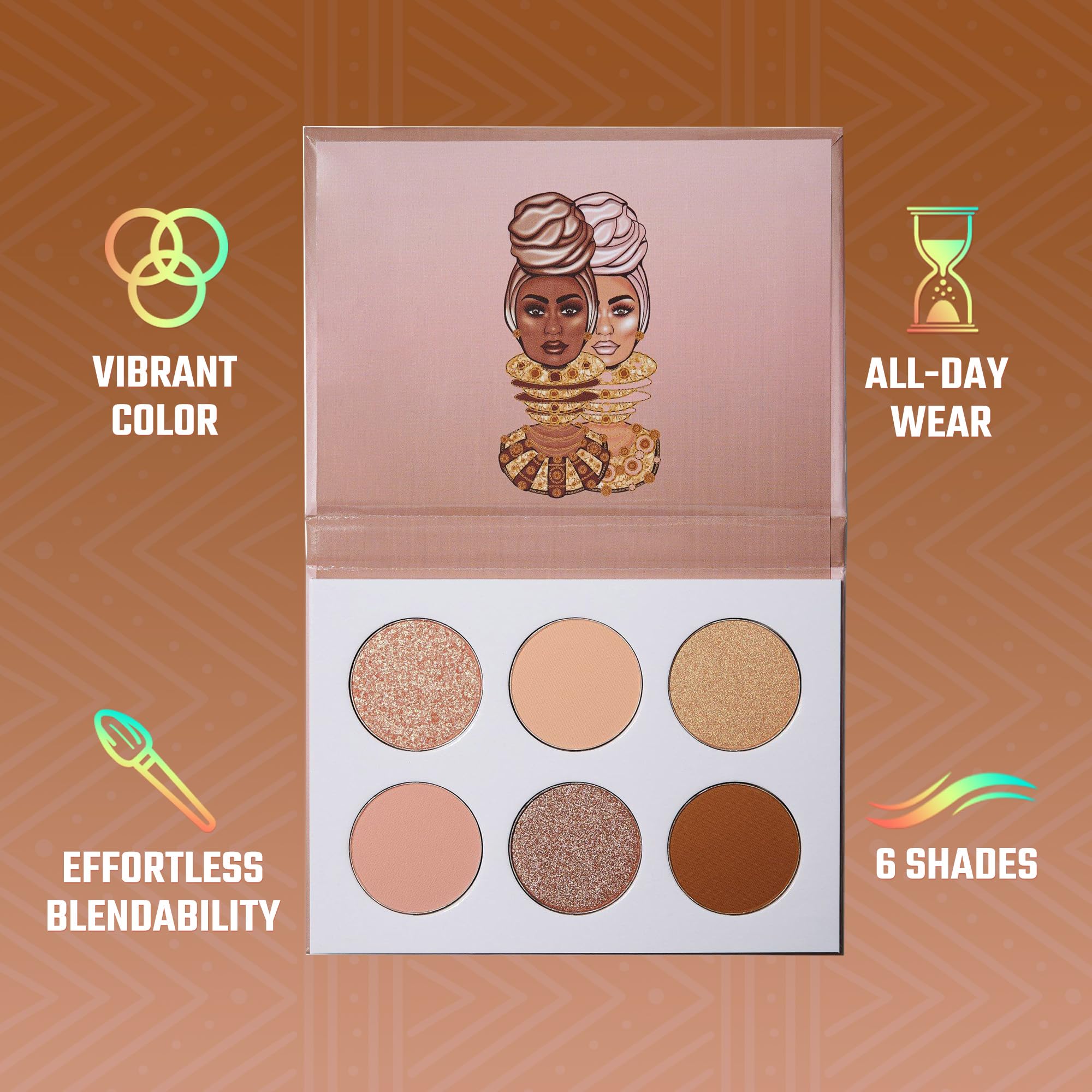 Juvia's Place Palette The Nudes - Neutral Hues, Matte & Shimmer Eyeshadows (Pressed) | Shades of 6