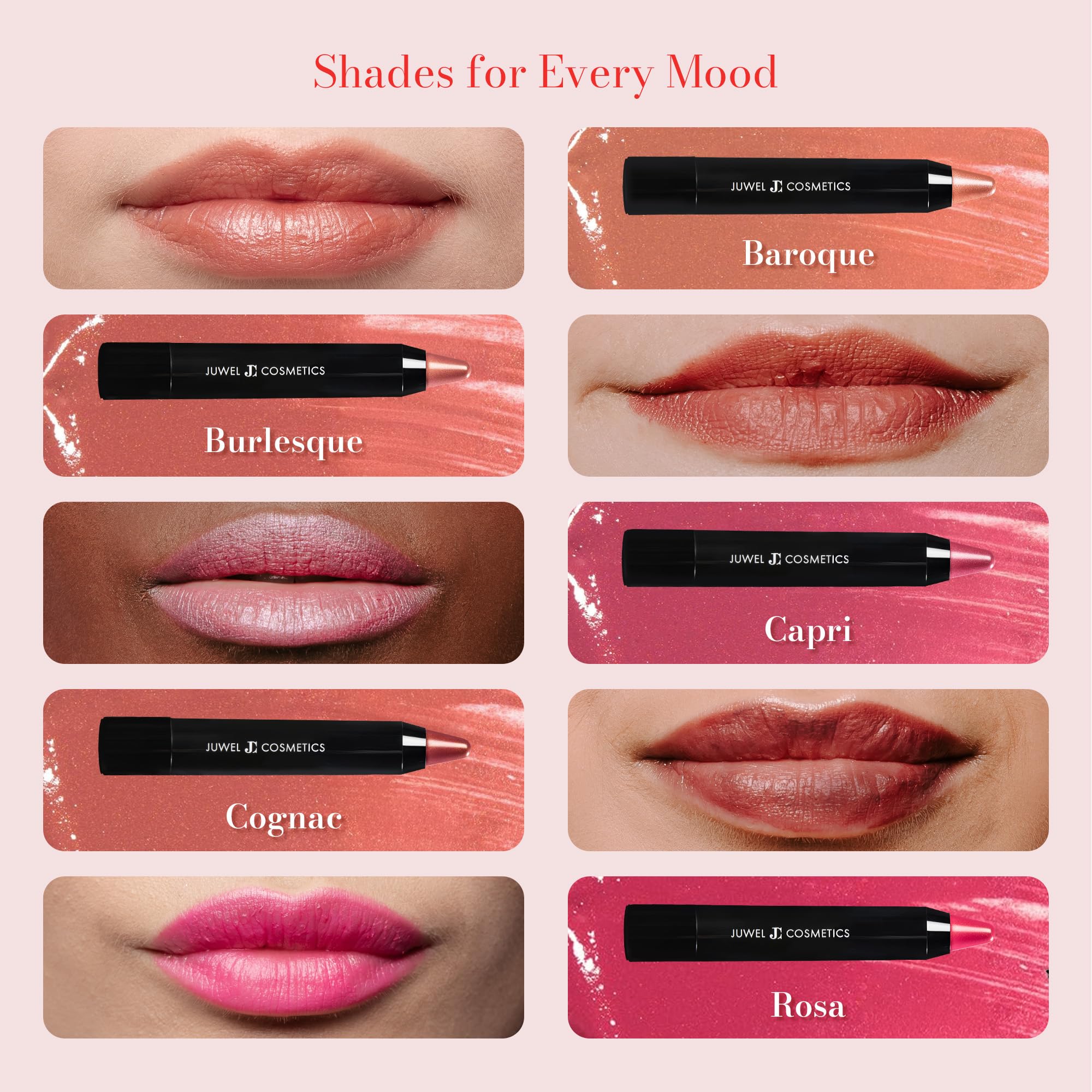 Juwel Cosmetics Retractable Lip Crayon Burlesque – High Shine Lip Liner