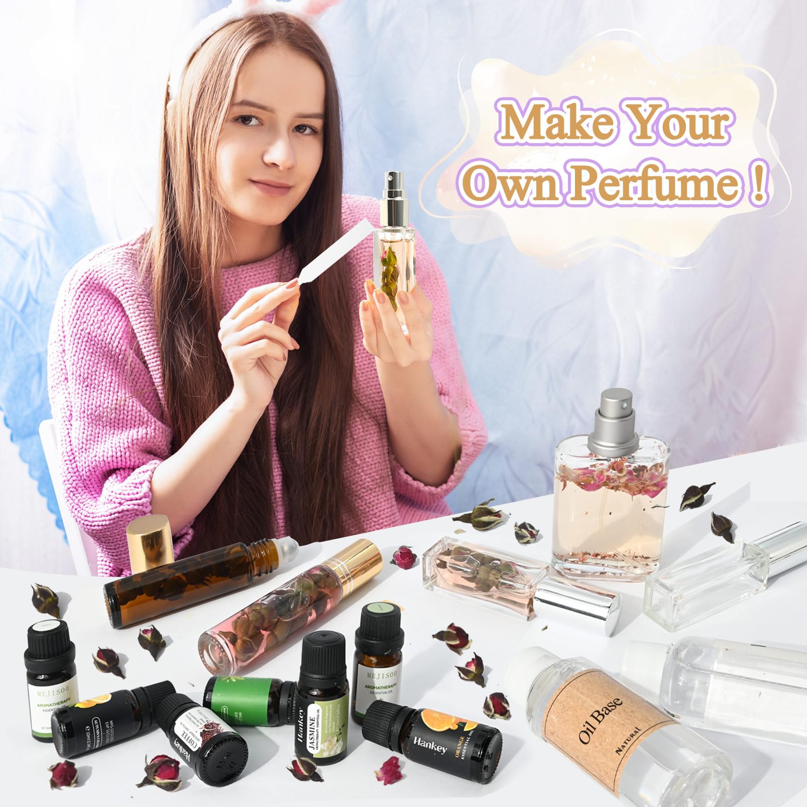 JUYRLE Perfume Making Kit – DIY Roller Perfume Set for Women | Create Your Own Scent