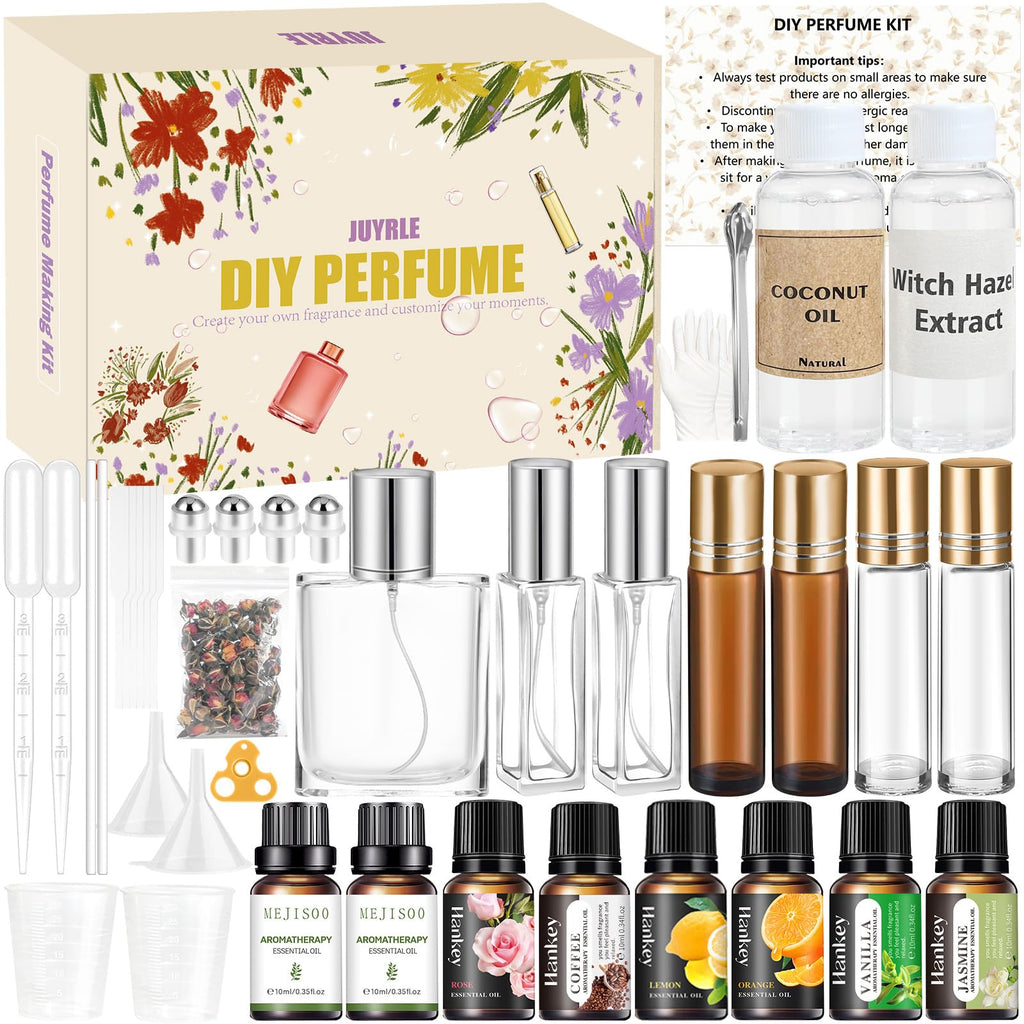 JUYRLE Perfume Making Kit – DIY Roller Perfume Set for Women | Create Your Own Scent