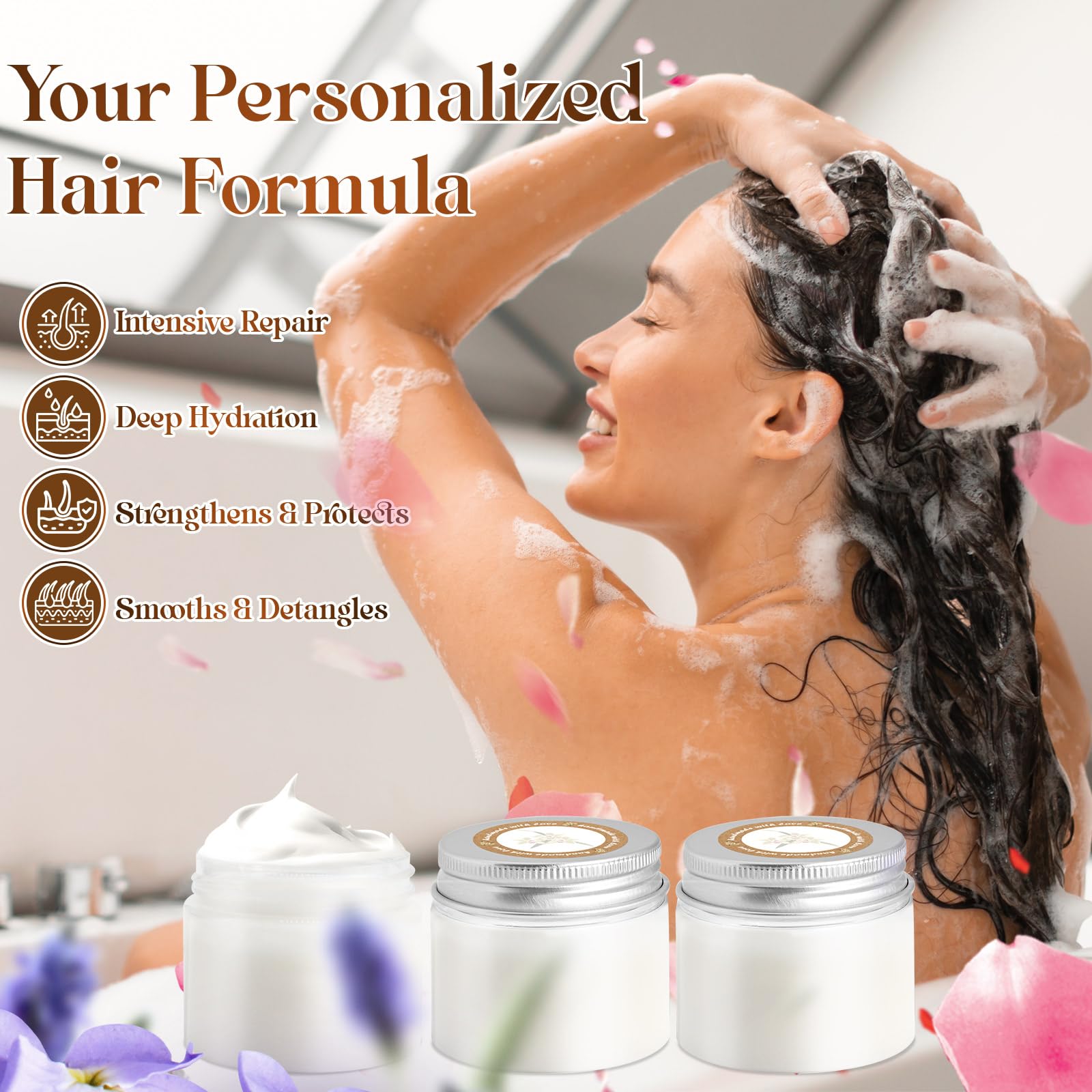JUYRLE Hair Mask Making Kit – DIY Hair Conditioner with Shea Butter, Sweet Almond Oil & Coconut Oil