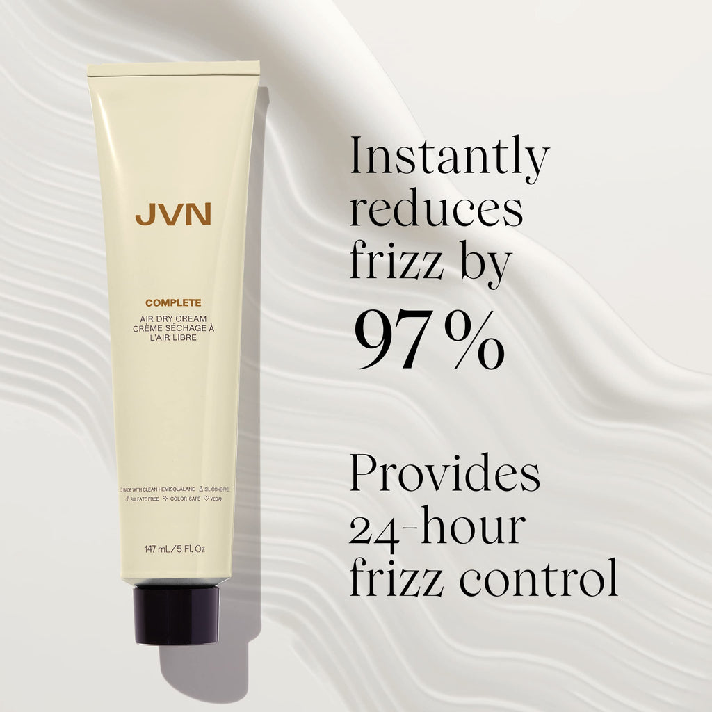 JVN No Heat Complete Air Dry Cream – 5 oz, Silicone-Free Curl & Wave Smoothing