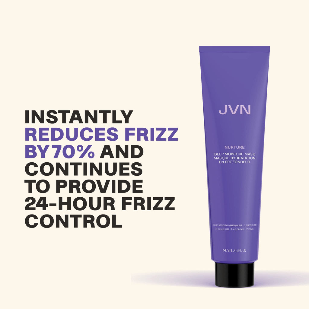 JVN Nurture Deep Moisture Mask – Hydrating Hair Treatment, All Hair Types, Sulfate Free (5 oz)