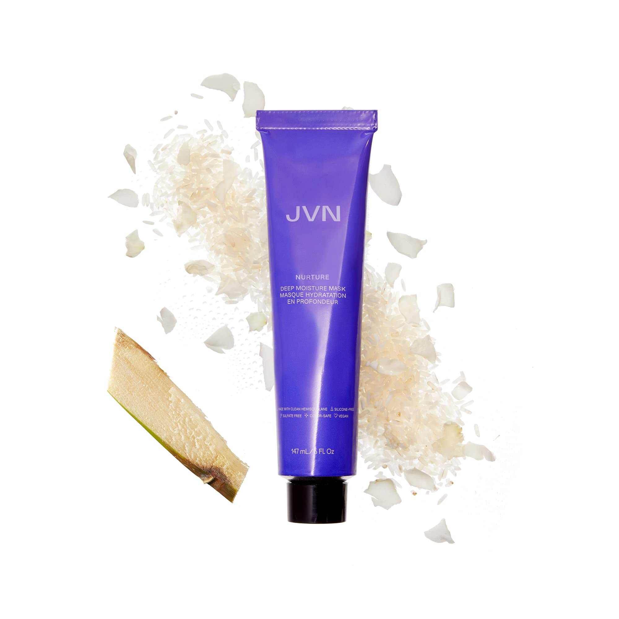 JVN Nurture Deep Moisture Mask – Hydrating Hair Treatment, All Hair Types, Sulfate Free (5 oz)