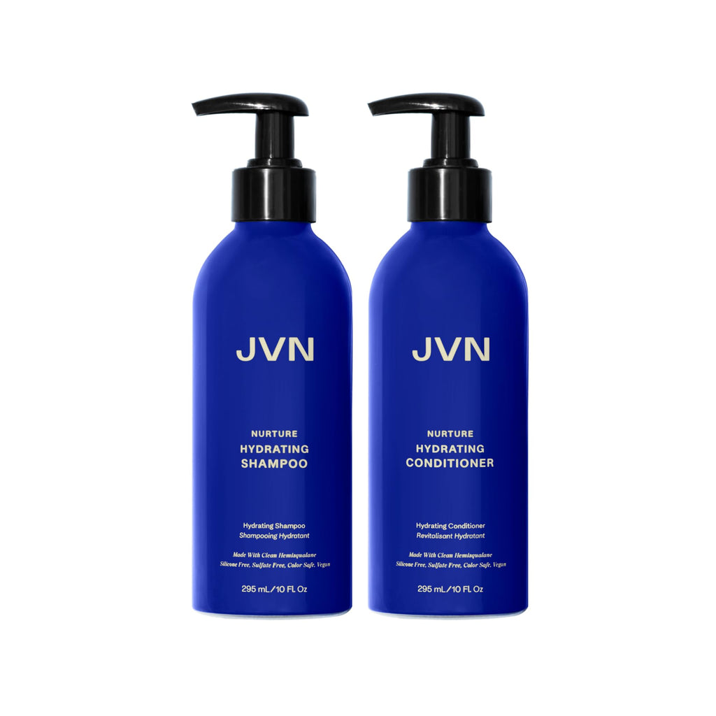 JVN Nurture Hydrating Shampoo & Conditioner Set – Detangles & Softens Hair, Color Safe, 20 oz
