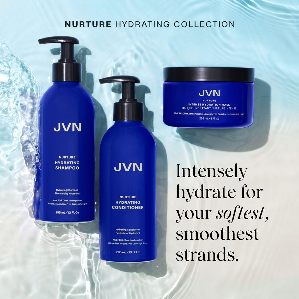 JVN Nurture Hydrating Shampoo & Conditioner Set – Detangles & Softens Hair, Color Safe, 20 oz