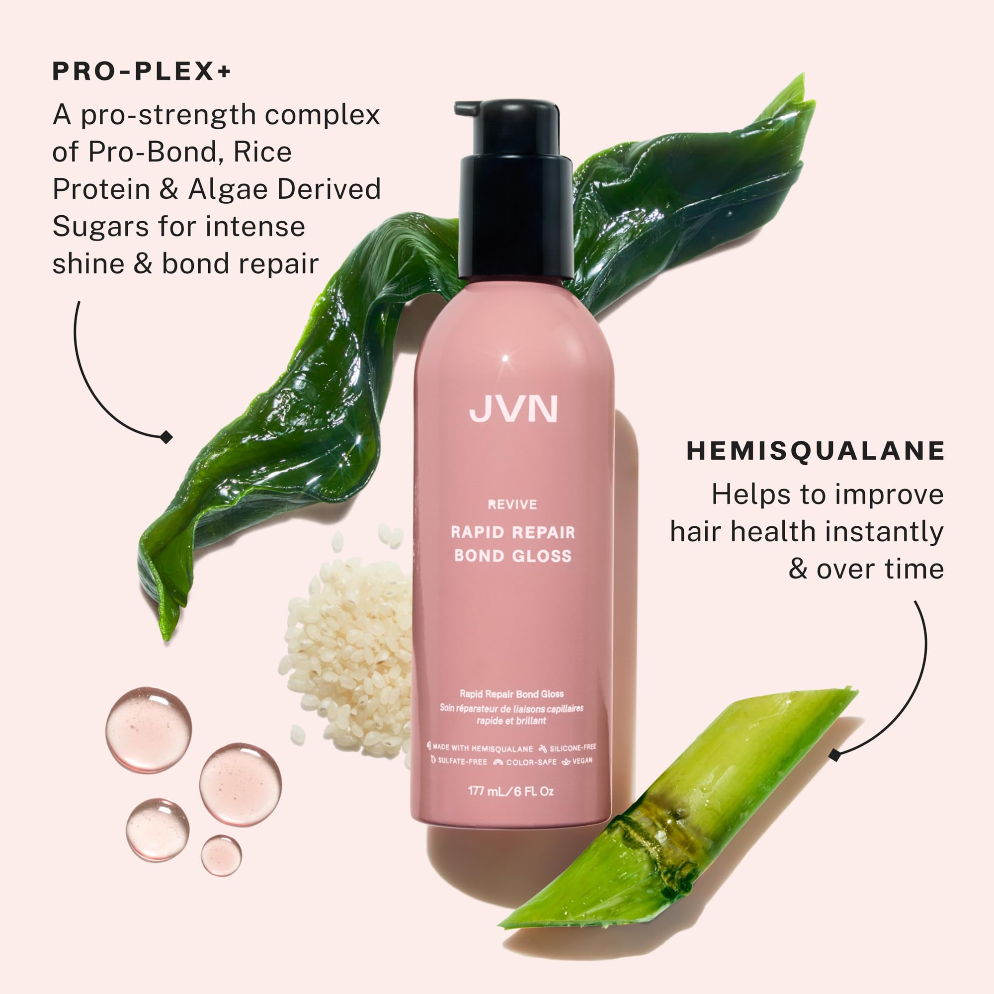 JVN Repair & Shine Essentials Set — Revive Shampoo, Conditioner & Bond Gloss (Silicone-Free)