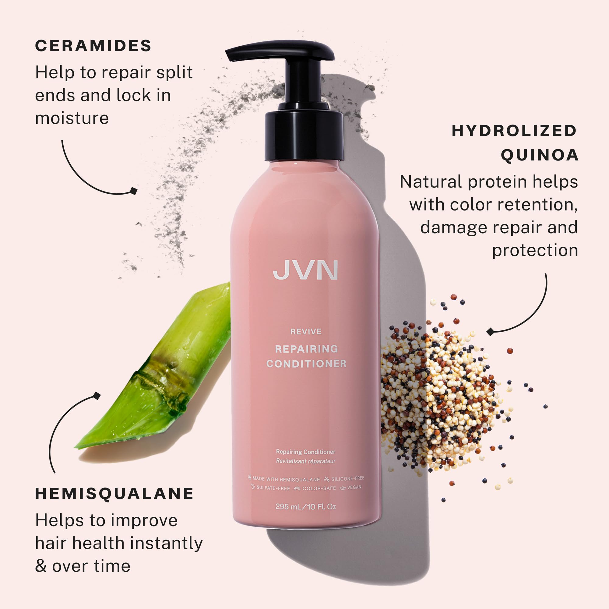 JVN Repair & Shine Essentials Set — Revive Shampoo, Conditioner & Bond Gloss (Silicone-Free)