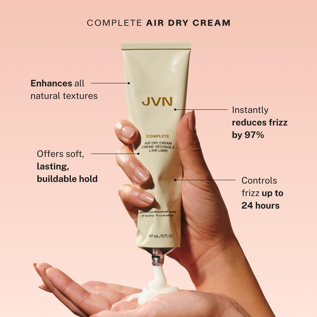 JVN Trusted Trio Travel Essentials Hair Care – Silicone Free with Air Dry Cream, Recovery Serum & Pre-Wash Scalp Oil