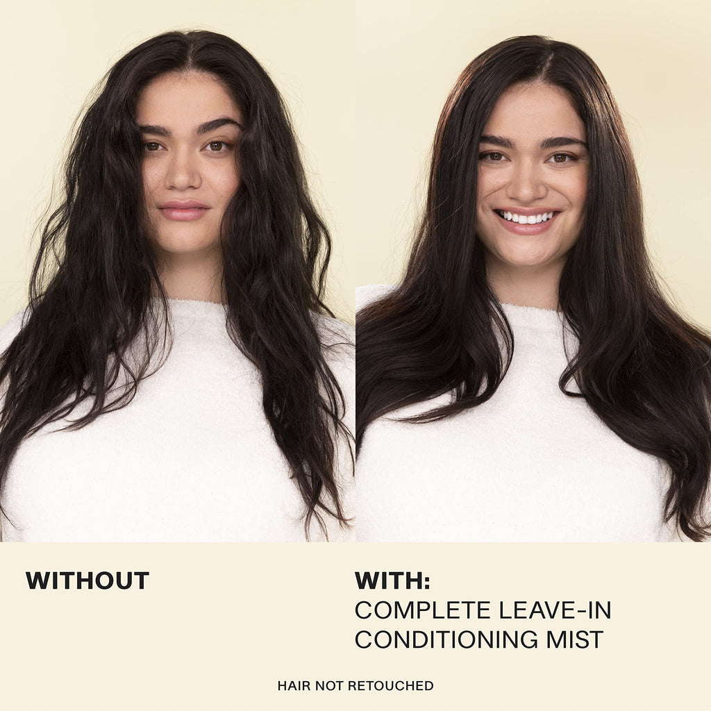 JVN Complete Leave-In Conditioning Mist – 2 fl oz Travel Size, Frizz Control, Detangler, UV & Heat Protection, Silicone Free
