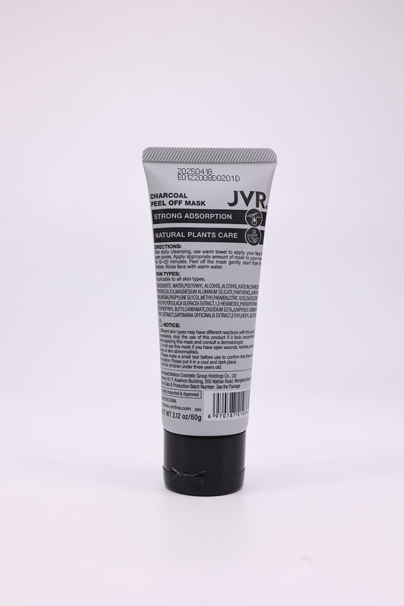 JVR Charcoal Peel-Off Mask for All Skin Types – Cleanse & Refresh
