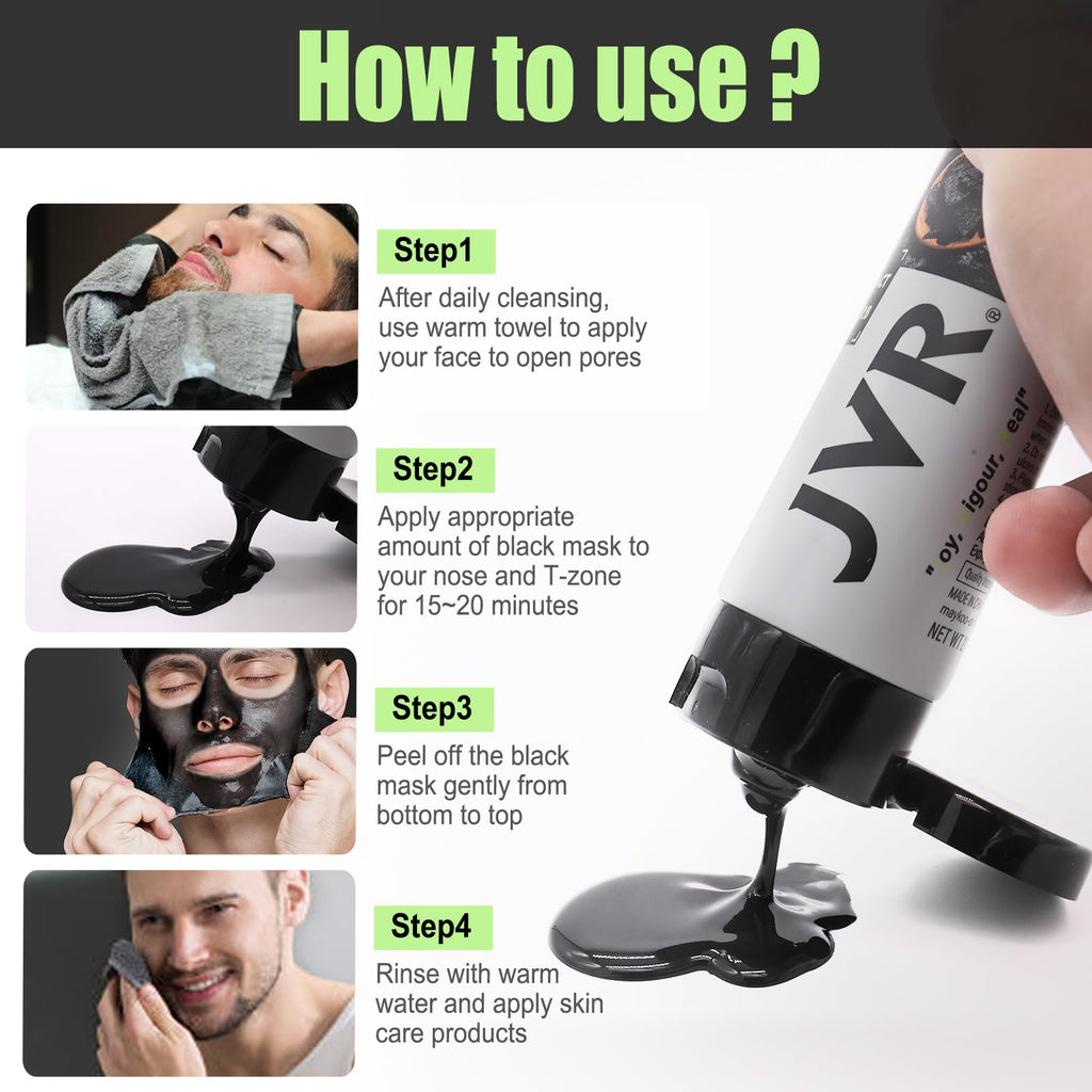 JVR Charcoal Peel-Off Mask for All Skin Types – Cleanse & Refresh