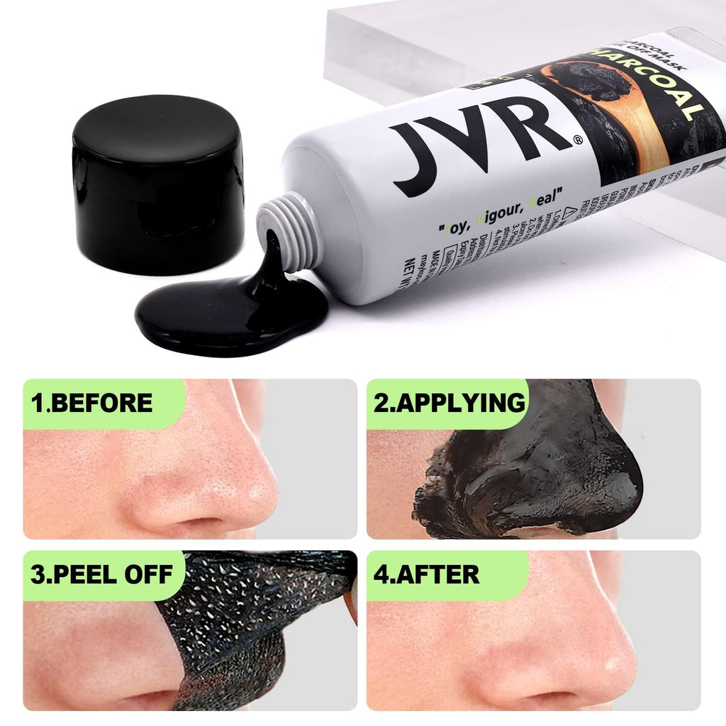 JVR Charcoal Peel-Off Mask for All Skin Types – Cleanse & Refresh