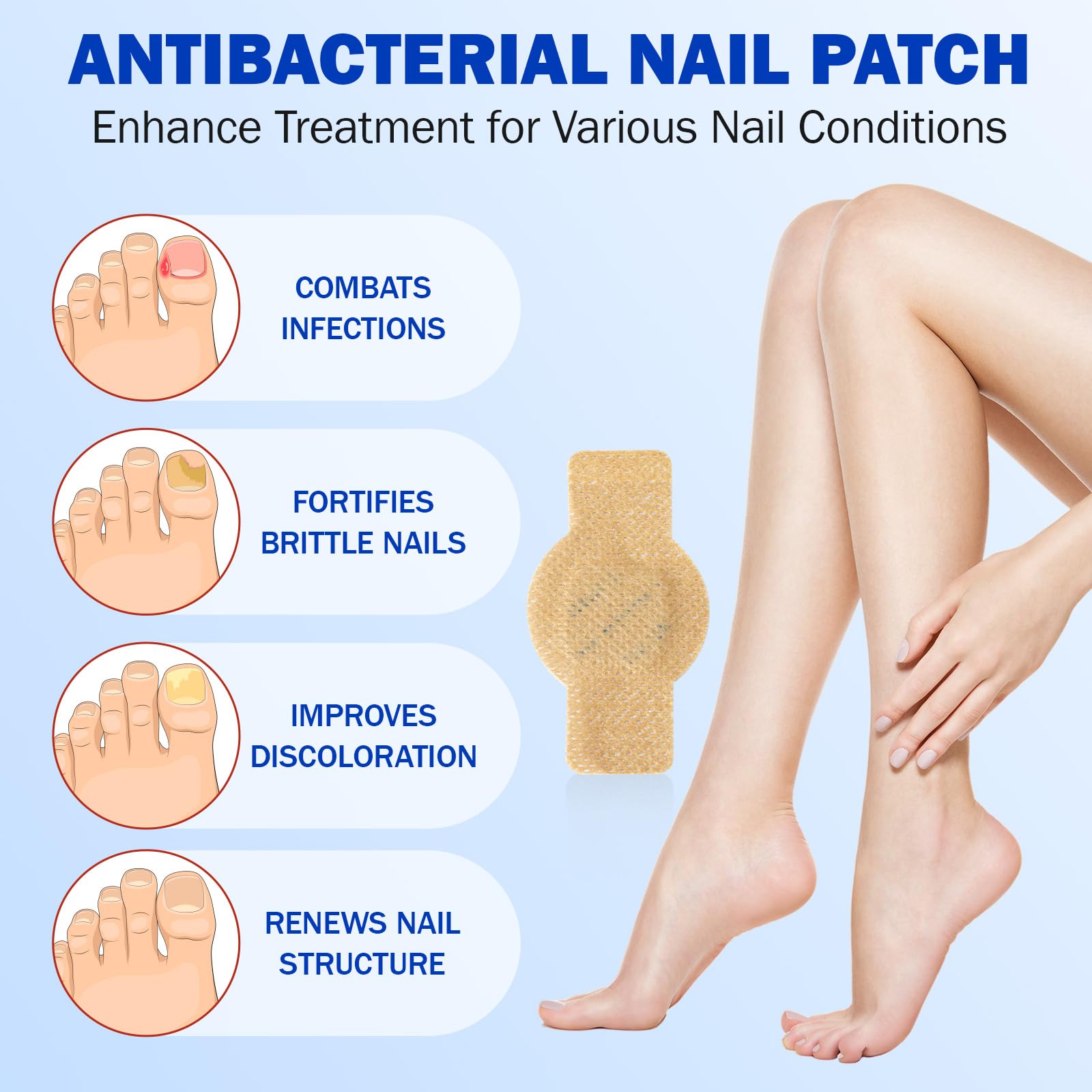 JWBVCTCR 21 PCS Nail Patches – Extra Strength 8-Hour Overnight Nail Repair