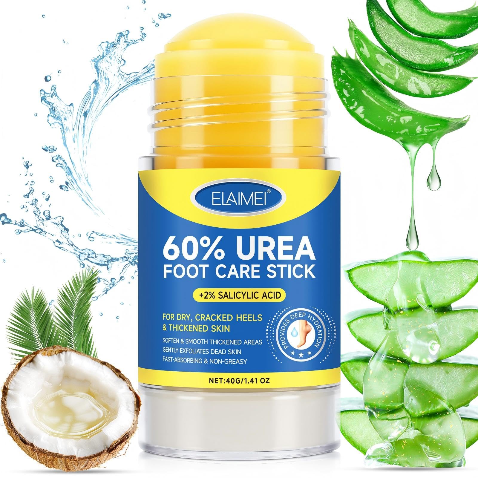 JWBVCTCR Urea Foot Cream Stick 60% Urea + 2% Salicylic Acid – Deep Hydration, Fast Absorption