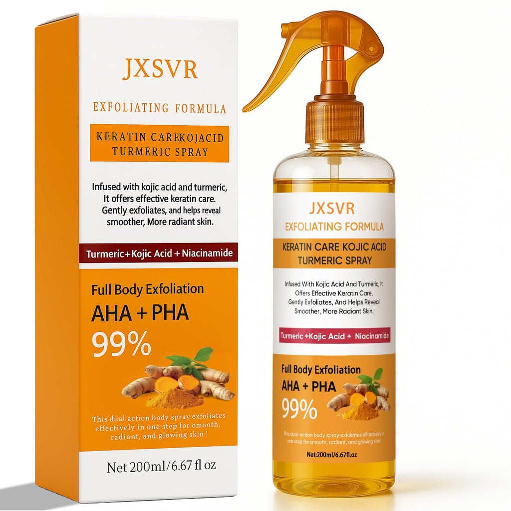JXSVR Body Keratin Care Kojic Turmeric Spray 200ml – Brighten & Exfoliate