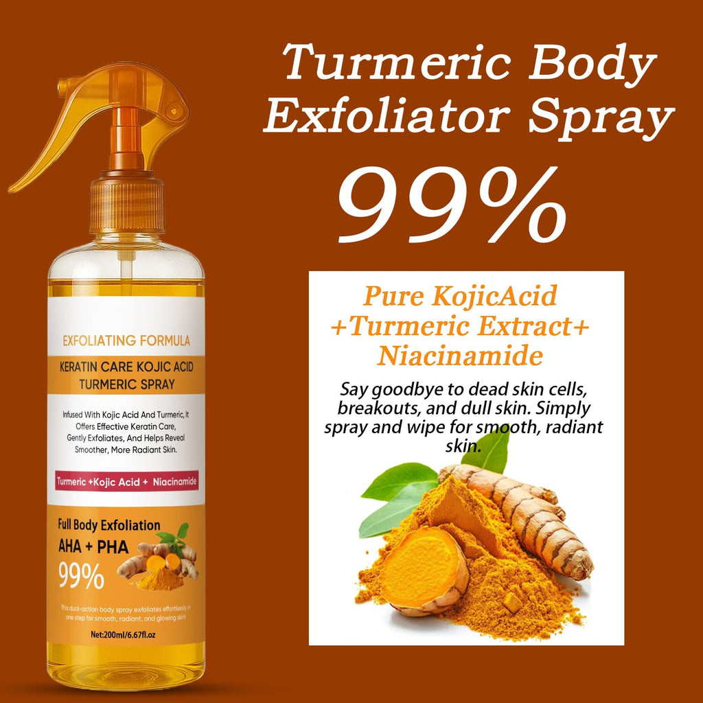 JXSVR Body Keratin Care Kojic Turmeric Spray 200ml – Brighten & Exfoliate