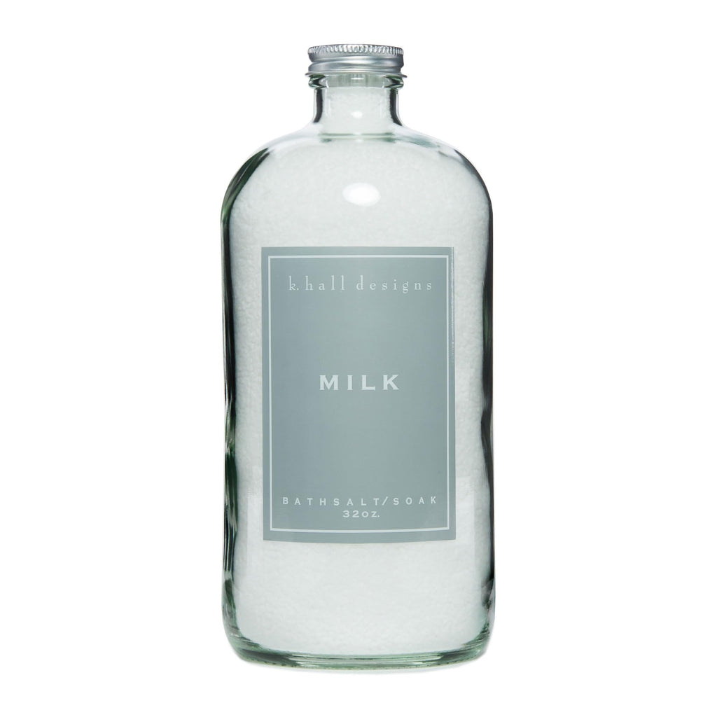 K. Hall Designs Milk Bath Salt Soak with Vitamin E – Creamy Coconut & Vanilla (32 oz)