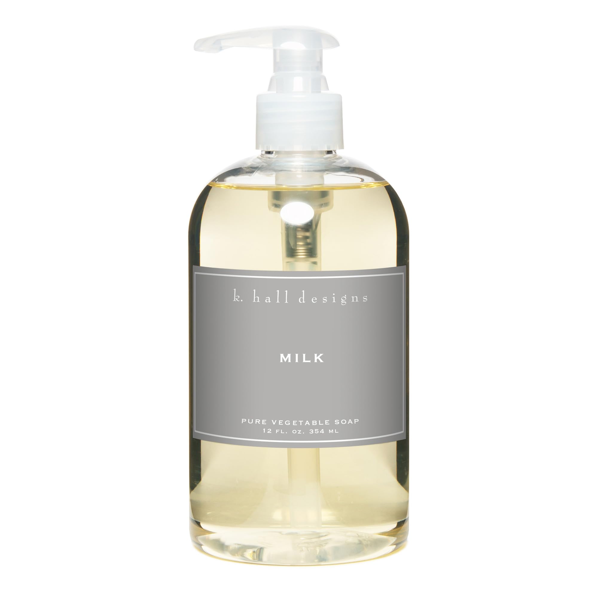 K. Hall Designs Milk Liquid Hand Soap – Soothing Coconut Vanilla, Plant-Based Formula, 12 fl oz