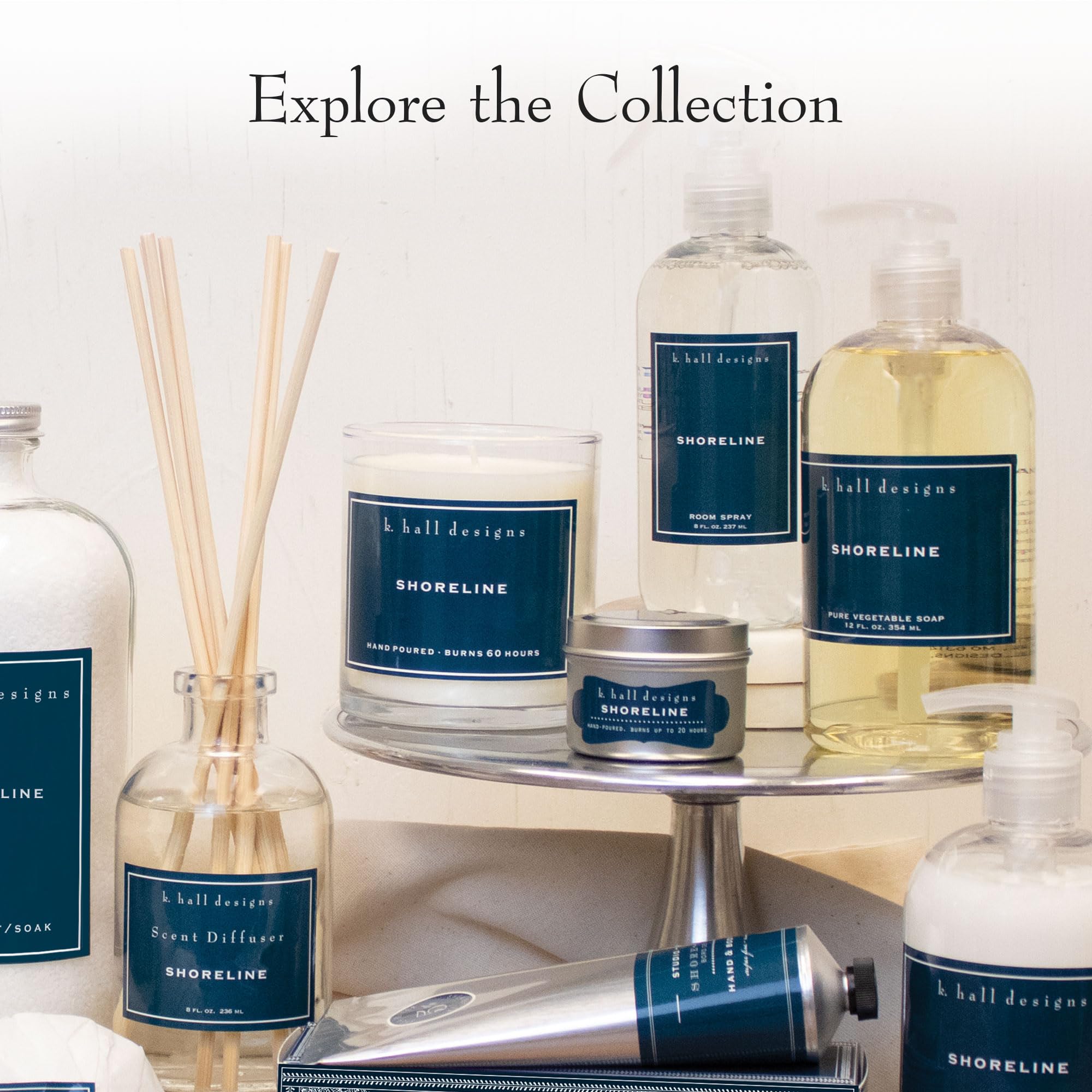 K. Hall Designs Shoreline Hand Soap – Ocean-Inspired, Plant-Based, 12 fl oz