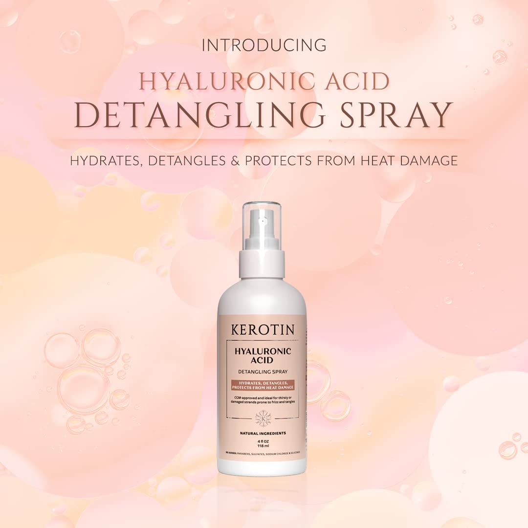 Kerotin Curly Hair Detangler Spray | Silicone-Free Heat Protection | K Kerotin