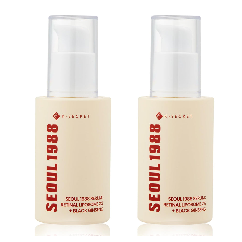 K-SECRET SEOUL 1988 Retinal Serum – 2% Retinal Liposome for Anti-Aging Face Care (2-Pack, 30mL)