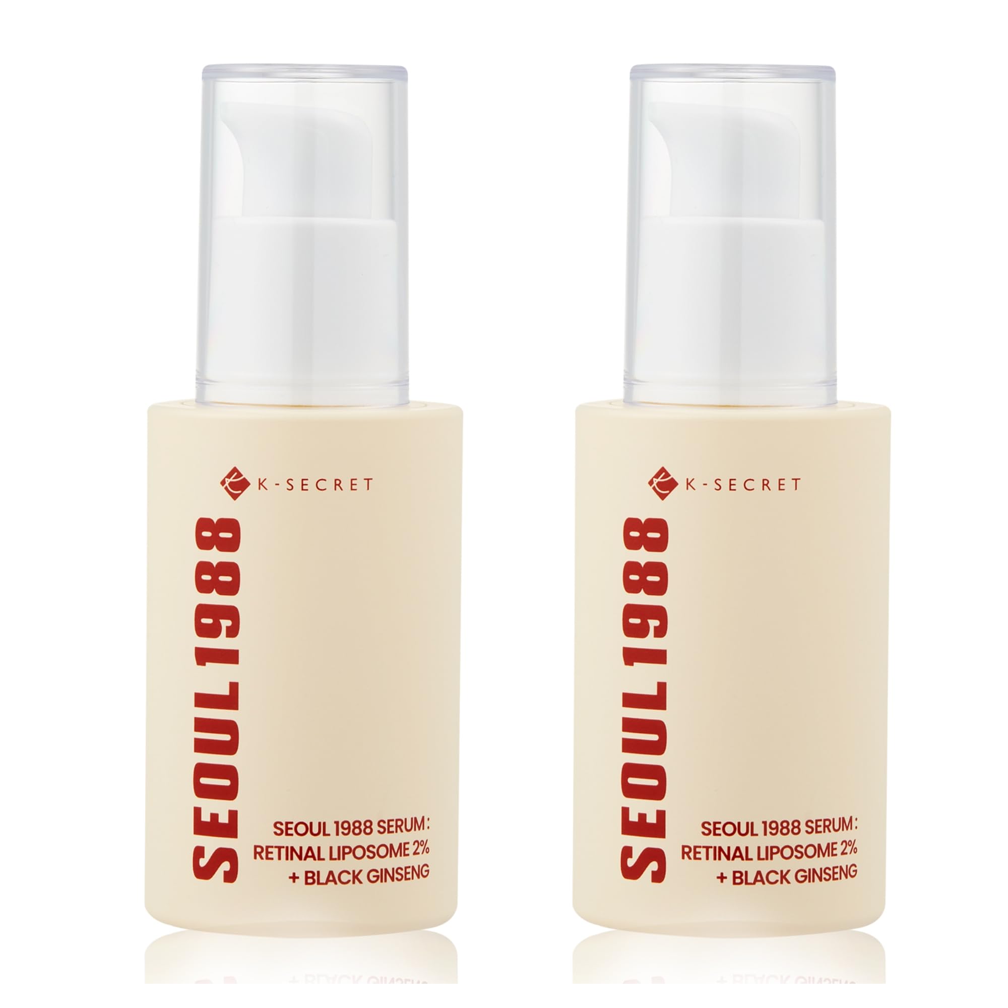 K-SECRET SEOUL 1988 Retinal Serum – 2% Retinal Liposome for Anti-Aging Face Care (2-Pack, 30mL)