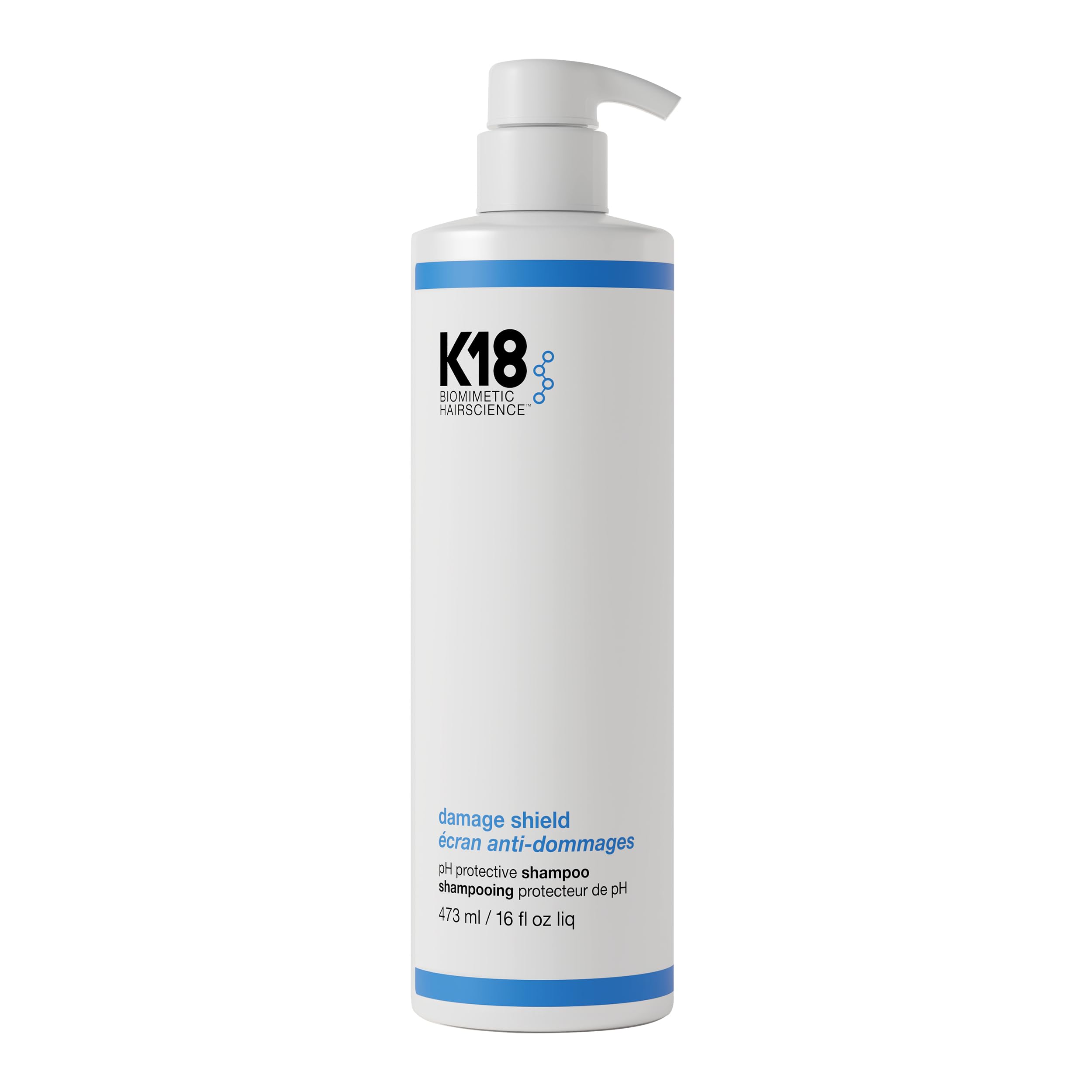 K18 Damage Shield Protective Shampoo – Reduces Frizz & Tangles, Maintains Hair Health, 16 oz
