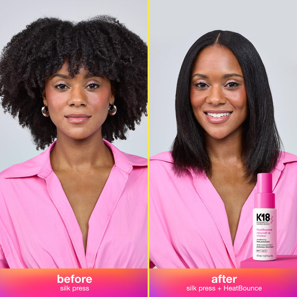 K18 HeatBounce Conditioning Heat Protectant Spray – 450℉ Inside-Out Protection for All Hair Types