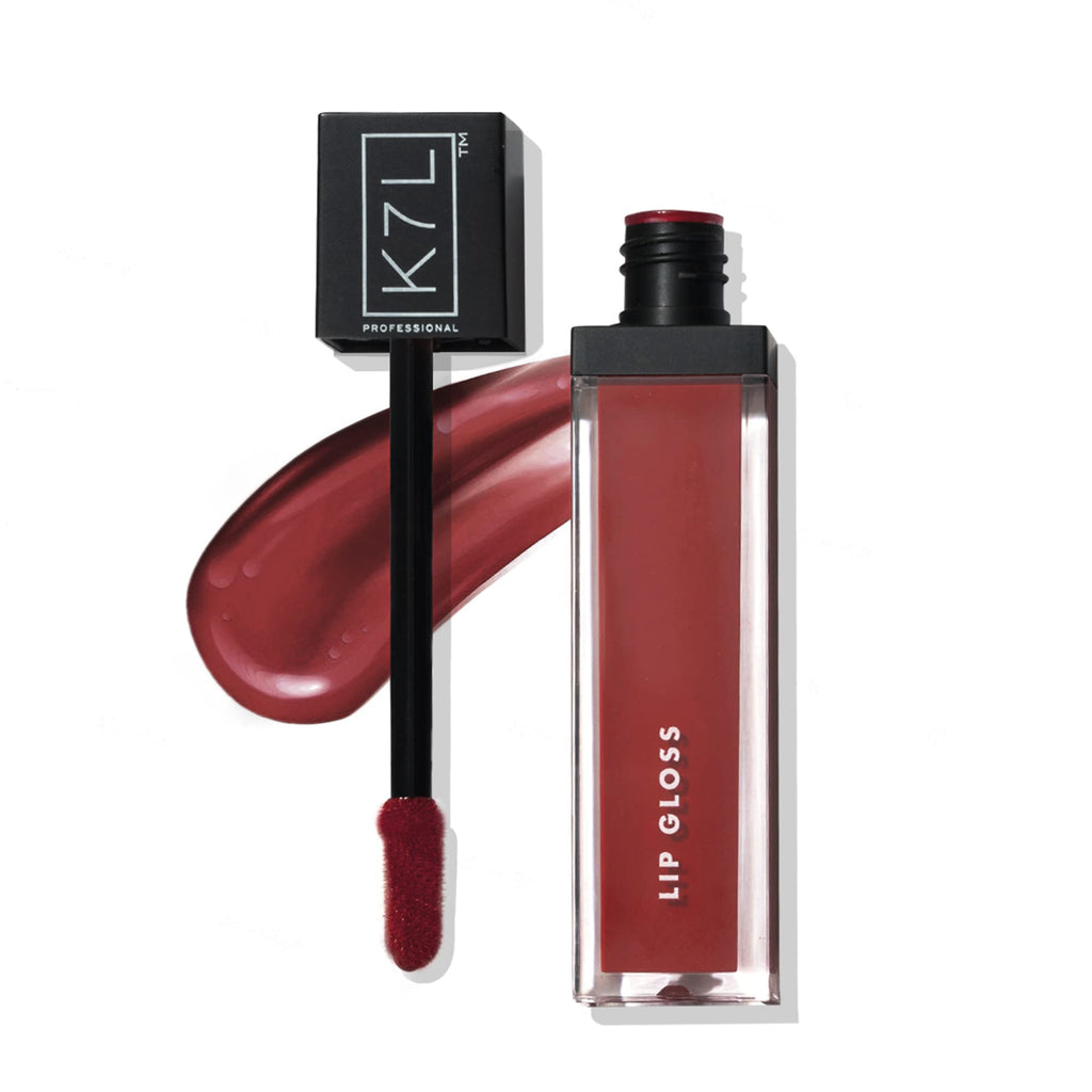 K7L Dark Red Lip Gloss - Born Free | Bold Shine & Lightweight Comfort