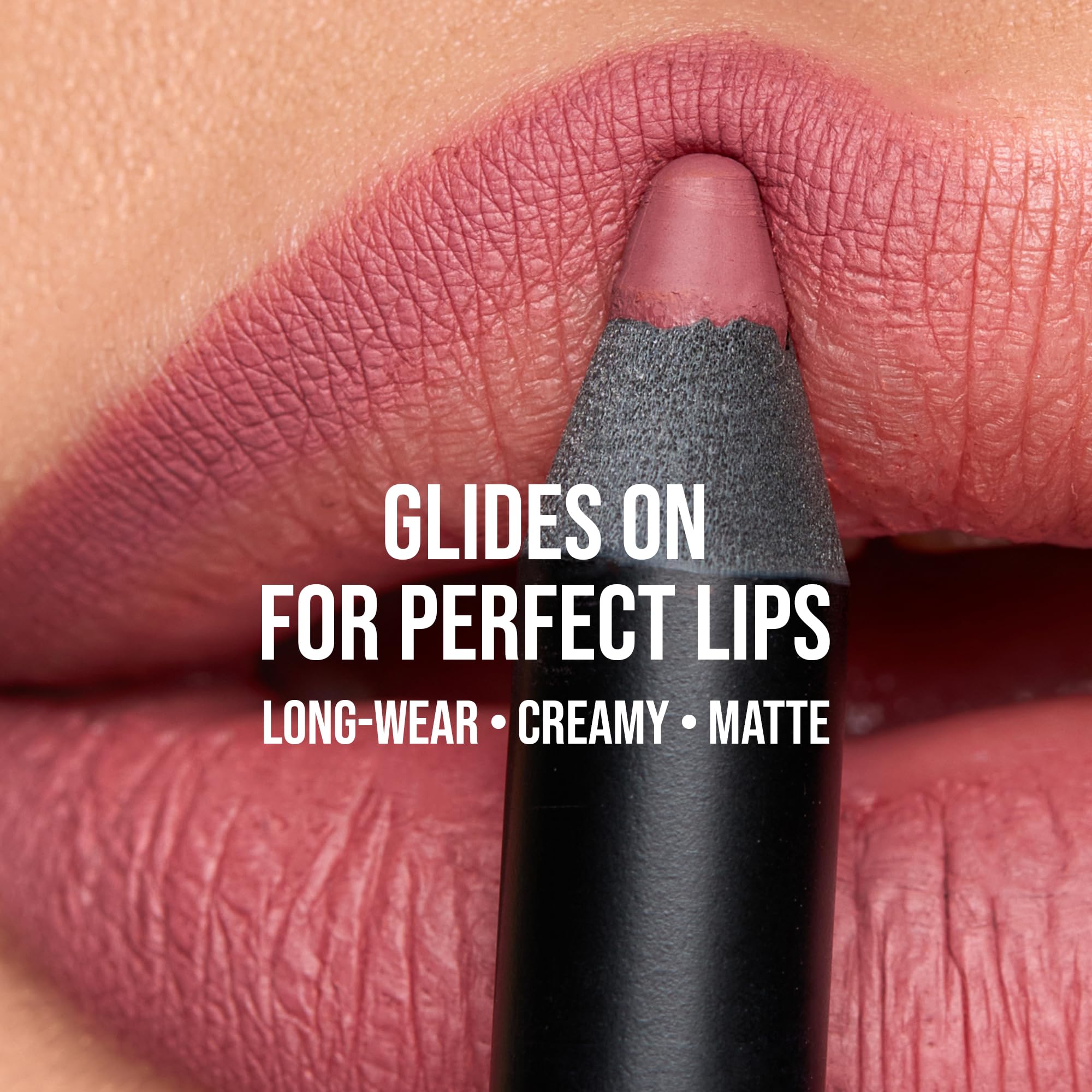 K7L Dark Pink Lip Crayon (Vegan) – Long-Lasting, Waterproof Lip Liner in Buff