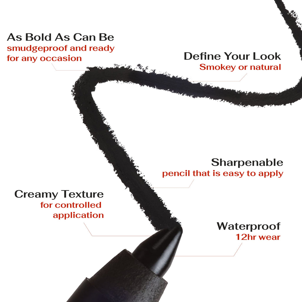 K7L Deep Black Eyeliner (Vegan) – Waterproof, Smudge-Proof, Waterline Ready