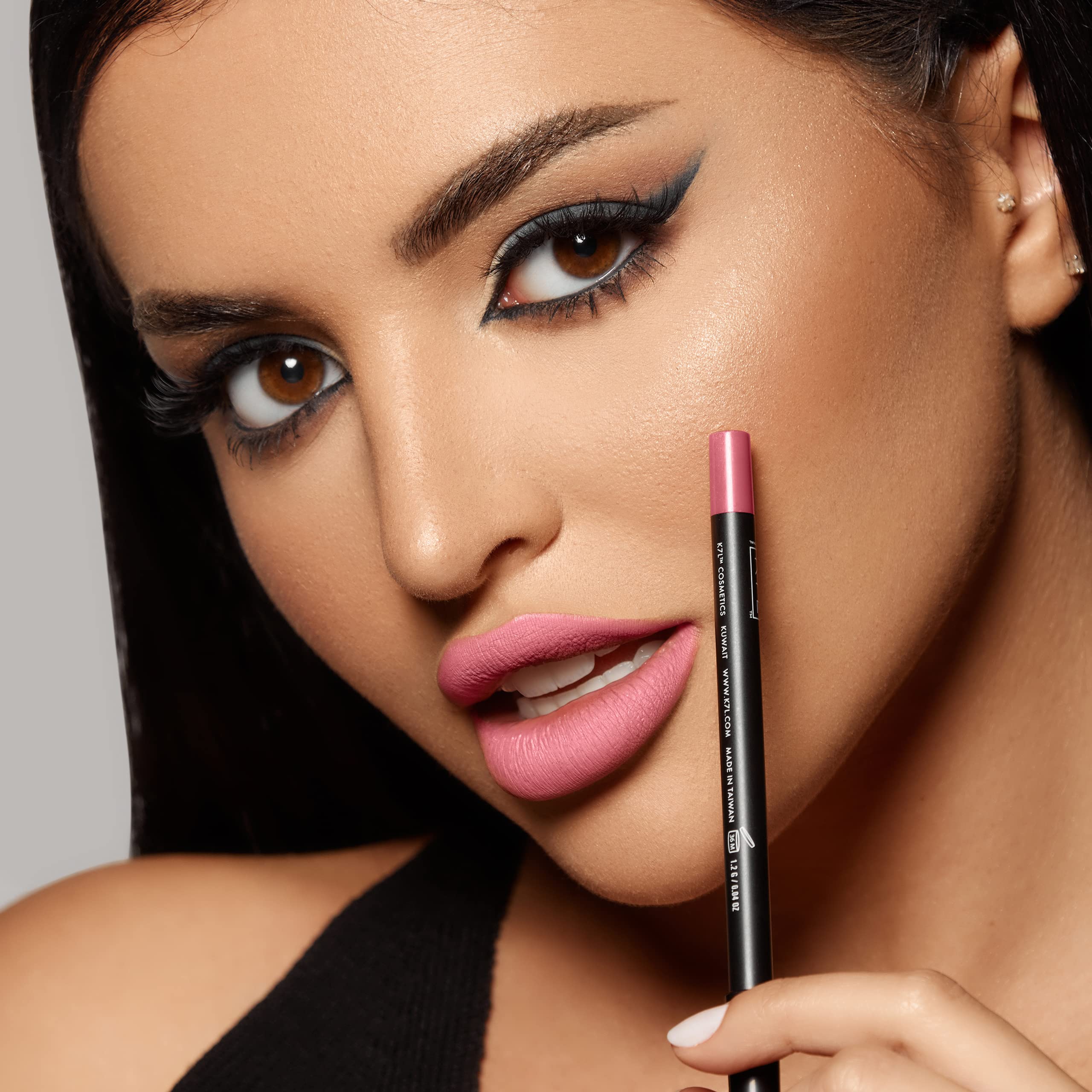 K7L Light Pink Lip Crayon (Vegan) – Waterproof & Smudge-Proof Rose