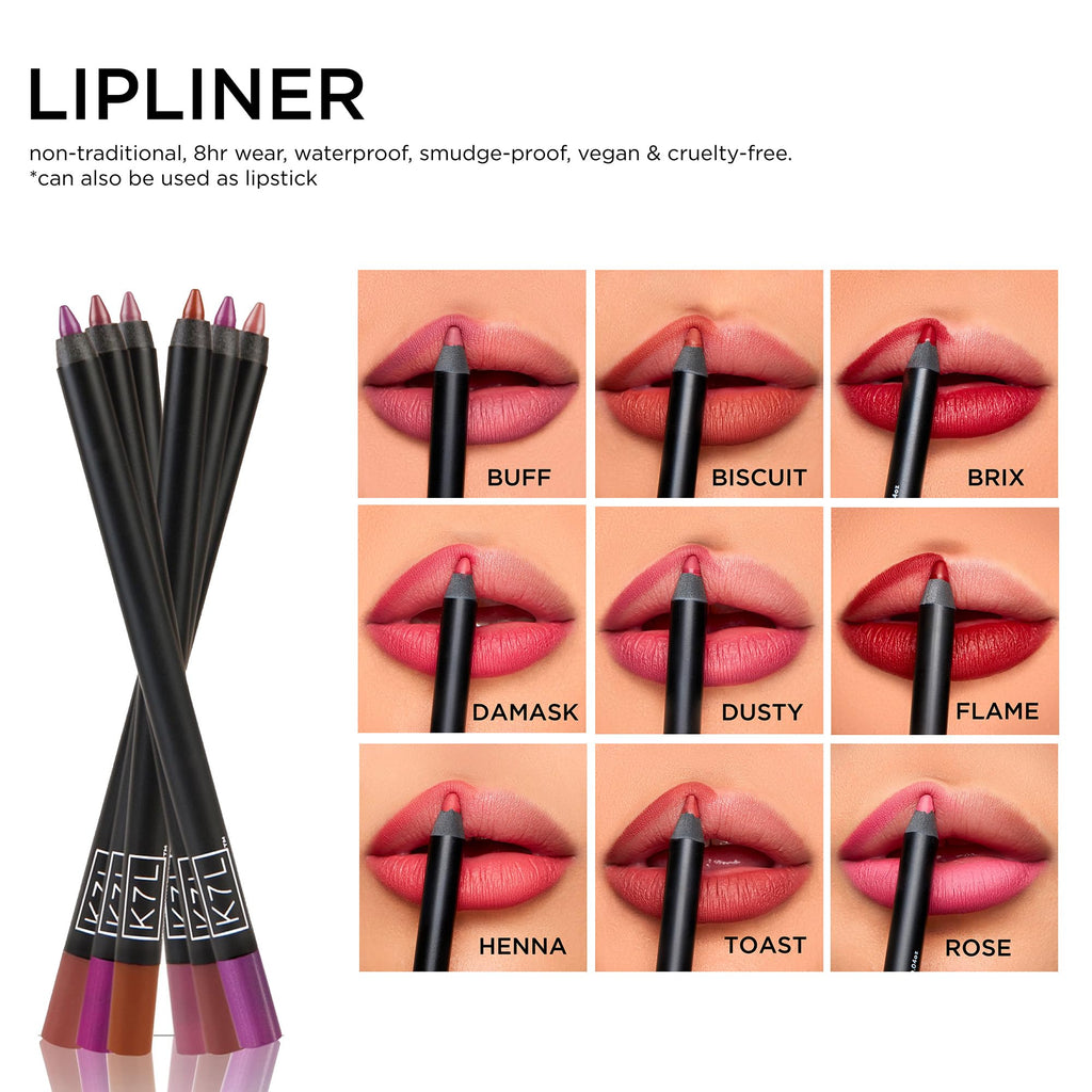 K7L Pink Lip Crayon (Vegan) – Waterproof, Smudge-Proof, Precise Lip Liner