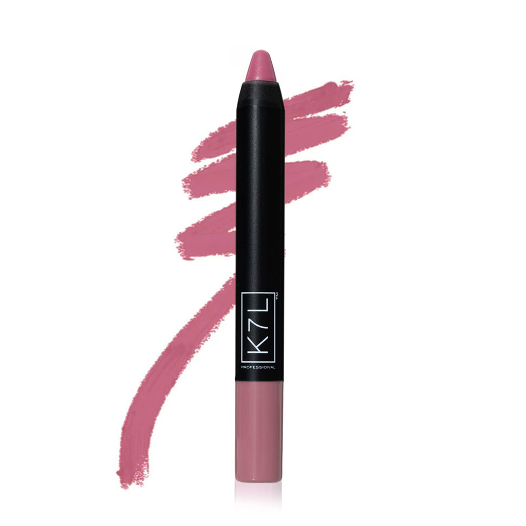 K7L Matte Pink Lipstick Crayon Rose Quartz | All-Day Vegan Lip Color