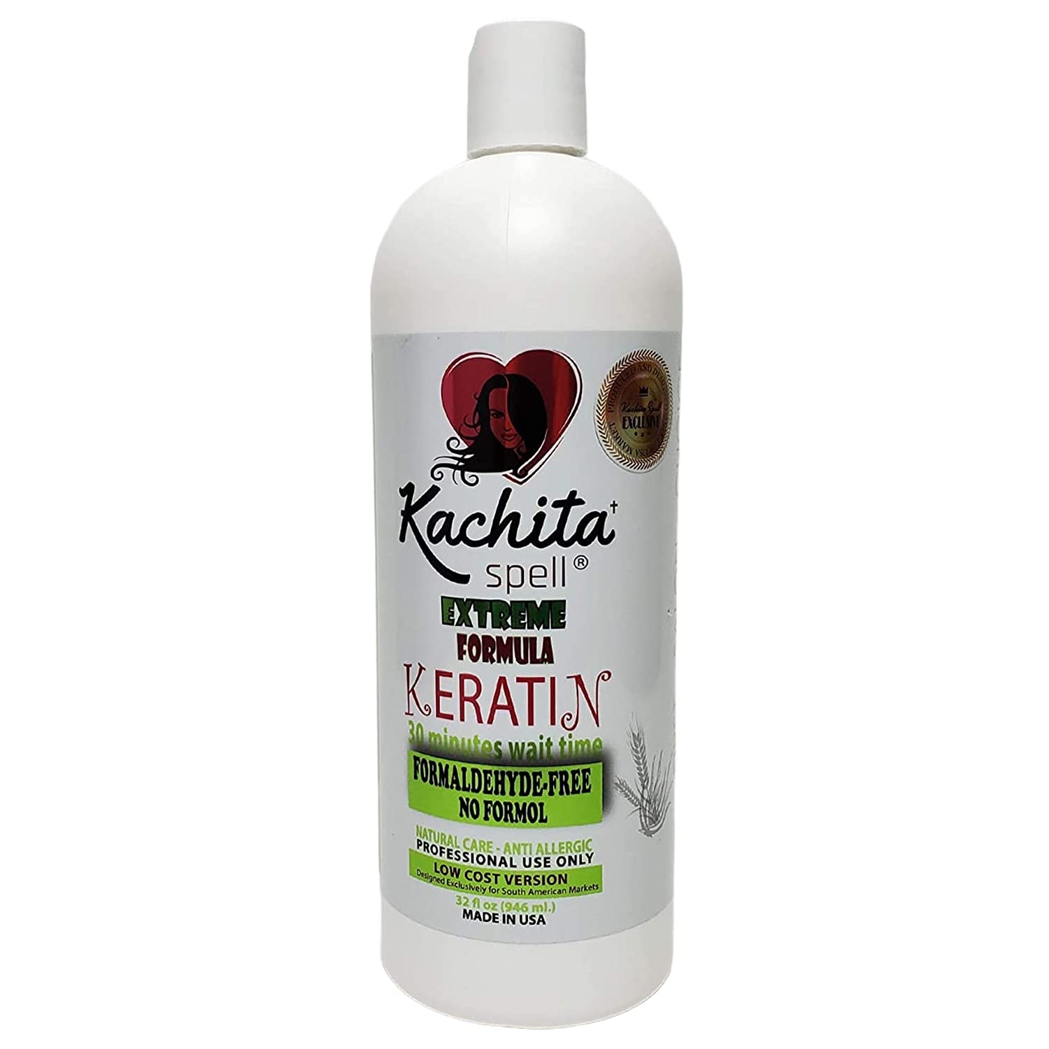 Kachita Spell Brazilian Keratin Treatment — Formaldehyde Free, 1 Litre, Made in USA