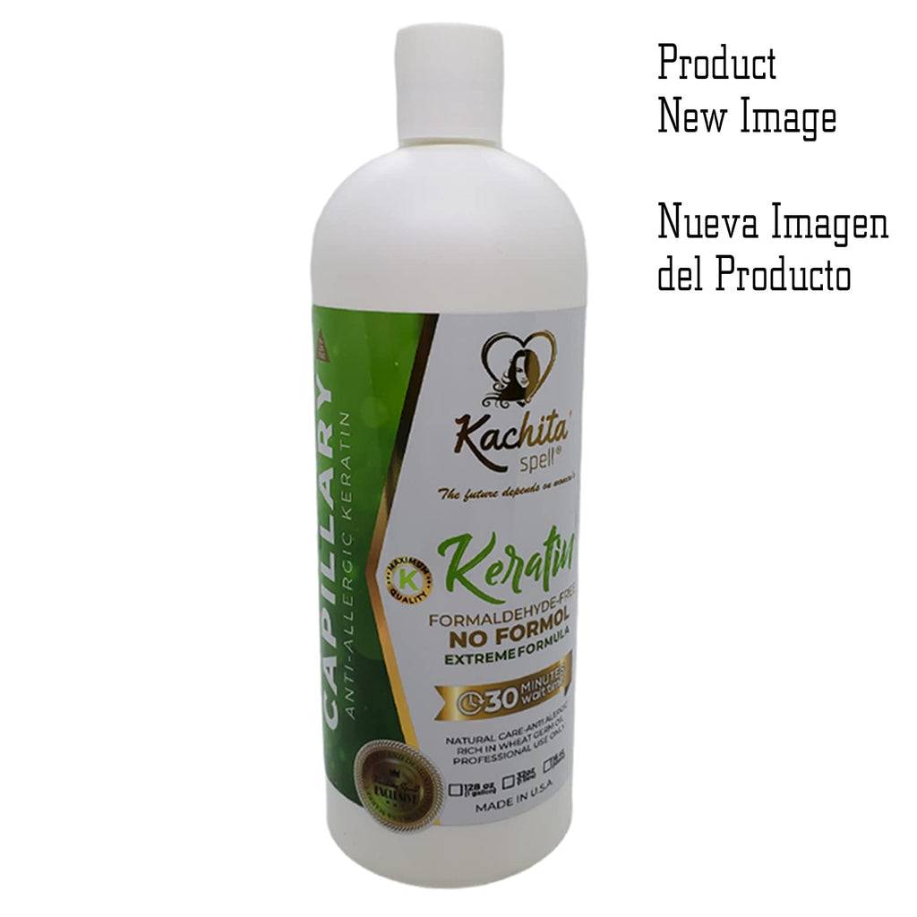 Kachita Spell Brazilian Keratin Treatment — Formaldehyde Free, 1 Litre, Made in USA