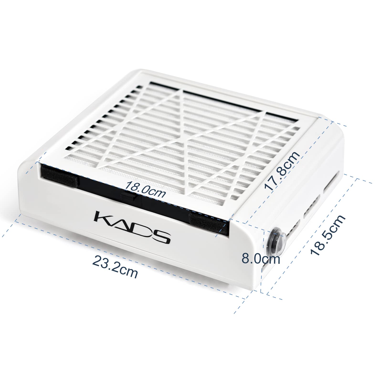 KADS Nail Dust Collector – Compact 110V Vacuum Fan for Nail Art, Reusable Filter, Salon & Home
