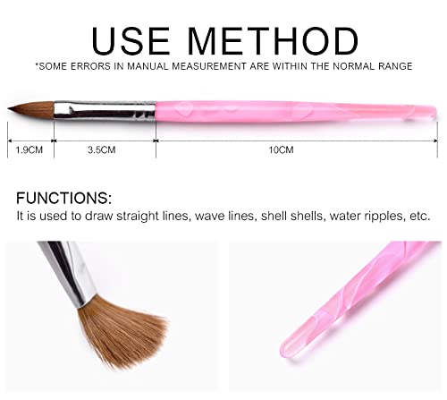 KADS Kolinsky Sable 2-Way Nail Art Brush & Dotting Pen – 5-Pc French Manicure Set