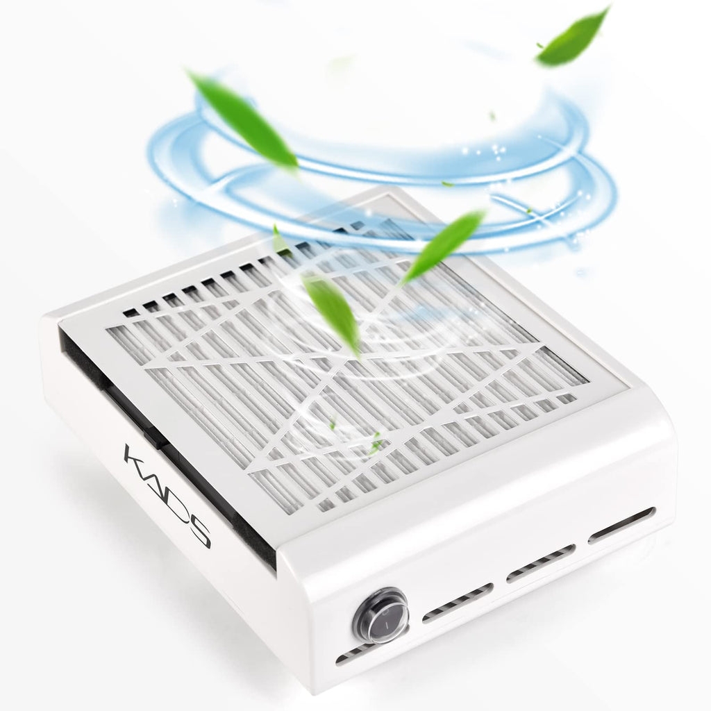 KADS Nail Dust Collector – Compact 110V Vacuum Fan for Nail Art, Reusable Filter, Salon & Home