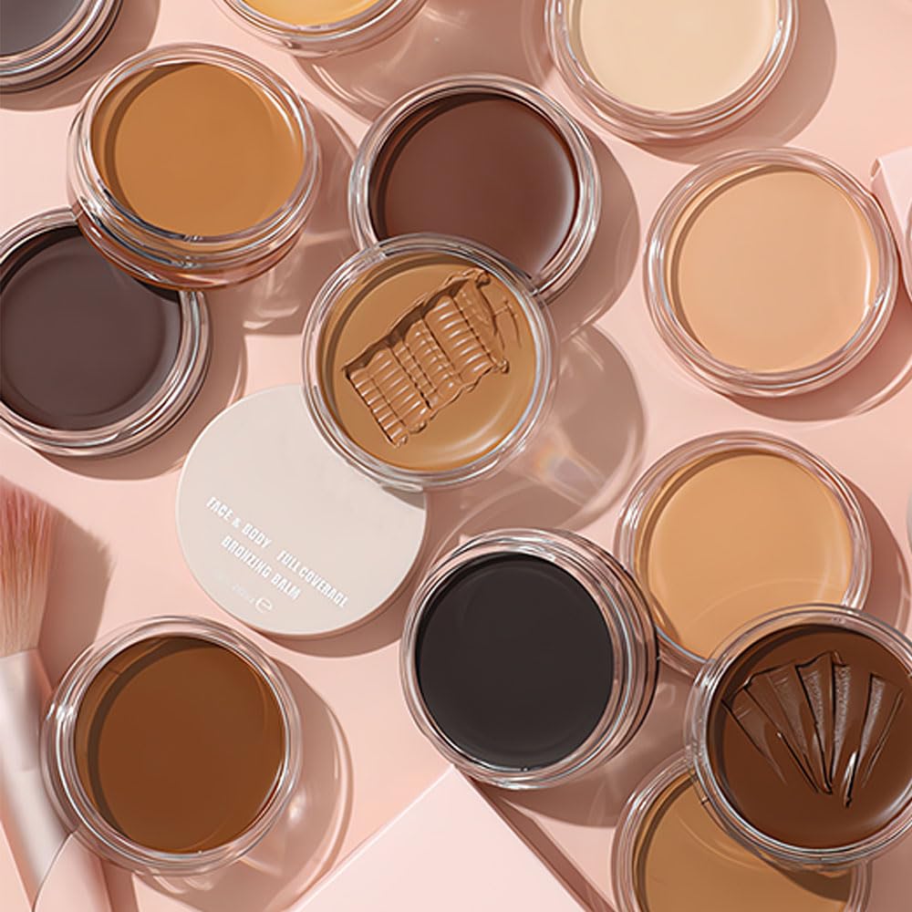 Kaely 2Pcs Cream Pot Concealer – Full Coverage Set with Under-Eye Brightener (07+08)