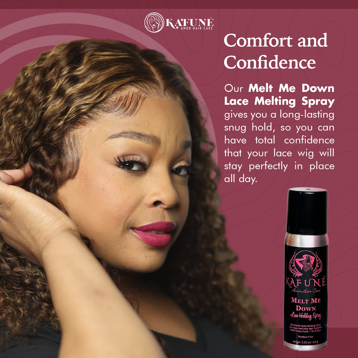Kafune Amor Hair Melt Me Down – Glueless Lace Hold Spray (1–5 Days)