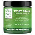 KAGA Pure O Natural Neatbraid Gel 16oz – Strong Hold, Conditioning Shine for Braids & Edges